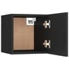 vidaXL Bedside Cabinet Black Engineered Wood 12.0 x 11.8 x 11.8 in