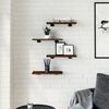 vidaXL Wall Shelf Set of 4 Brown Oak Engineered Wood