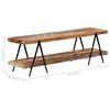 vidaXL TV Cabinet Various wood tones Reclaimed Wood, Powder-Coated Iron