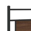 vidaXL Bed Frame Brown Oak Engineered wood and steel