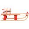 vidaXL Folding Snow Sledge with Backrest 46.9" Wood