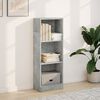 vidaXL Bookcase Concrete grey Engineered wood Medium Bookcase
