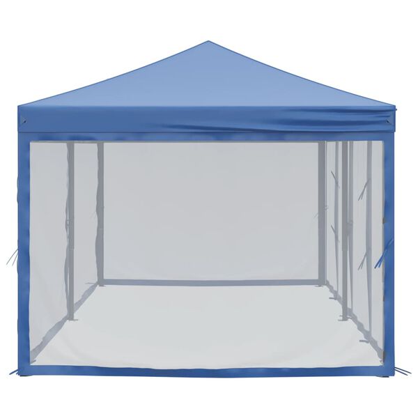 vidaXL Party Tent Blue 210D oxford fabric with silver coating, steel Large