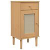 vidaXL Bedside Cabinet Brown Solid Pine Wood Medium Bedside Cabinet