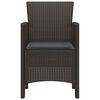 vidaXL Garden Chair 4 pcs Brown 53 x 49 x 85 cm PP