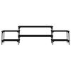 vidaXL TV Cabinet Black Engineered wood, steel Large TV Cabinet