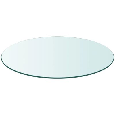 vidaXL Table Top Tempered Glass Round 23.6"