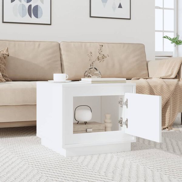 vidaXL Coffee Table High Gloss White Engineered Wood Coffee Table