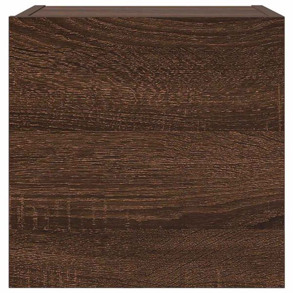vidaXL Wall Mounted TV Cabinet Brown Oak Engineered Wood Compact
