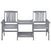 vidaXL Patio Chair With Tea Table Gray