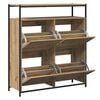 vidaXL Shoe Cabinet Artisan Oak 100 x 34 x 112 cm Engineered Wood
