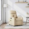 vidaXL Massage Recliner Chair Cream 100% polyester fabric, metal, plywood