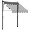 vidaXL Retractable Awning Anthracite Polyester with PU coating, Steel