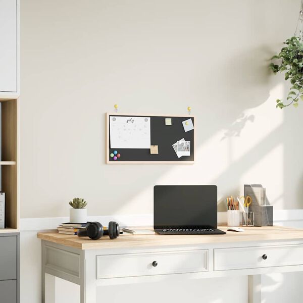 vidaXL Chalkboard with Solid Pine Wood Frame Black 23.6x11.8"