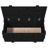 vidaXL Storage Box Black Solid Pinewood 35.8 x 15.9 x 16.5 in