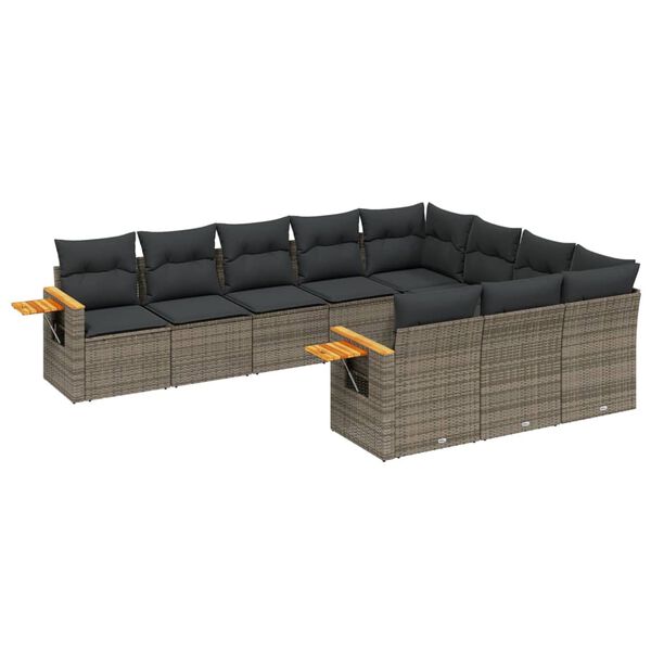 vidaXL Garden Sofa Set Grey