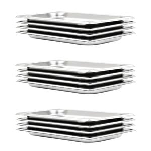 vidaXL Gastronorm Containers 12 pcs GN 1/3 0.79" Stainless Steel