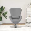 vidaXL Egg Chair Light Grey 24.80 x 28.74 x 35.43 in Fabric