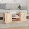vidaXL Coffee Table Natural pine Solid pinewood Medium Coffee Table
