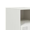 vidaXL Bedside Cabinet White Cold-rolled steel Small Bedside Cabinet