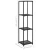 vidaXL Storage Shelf Black Poly Rattan 11.8x11.8x47.2 in Storage Shelf