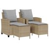vidaXL Garden Sofa Set Beige, Light Grey