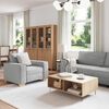 vidaXL Sofa 3 pcs Cloud Grey Linen-blend Fabric