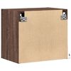 vidaXL Wall-mounted Bedside Cabinet Set of 2 Brown oak Engineered wood