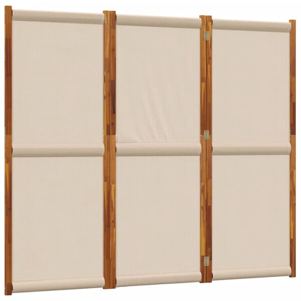 vidaXL 3-Panel Room Divider Taupe 82.7"x70.9"