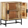 vidaXL Sideboard Natural Wood, Black Solid mango wood, Powder-coated iron