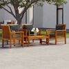 vidaXL Garden Lounge Set Dark grey Acacia wood, Polyester Medium Durable