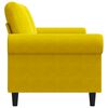 vidaXL 2-seater Sofa Yellow Velvet (100% polyester), Metal, Textilene