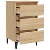 vidaXL Bed Cabinet Sonoma oak Engineered wood, metal Standard