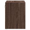 vidaXL Wall-mounted Bedside Cabinet Set of 2 Brown oak Engineered wood