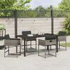 vidaXL Garden Dining Set 5 pcs Grey Poly Rattan