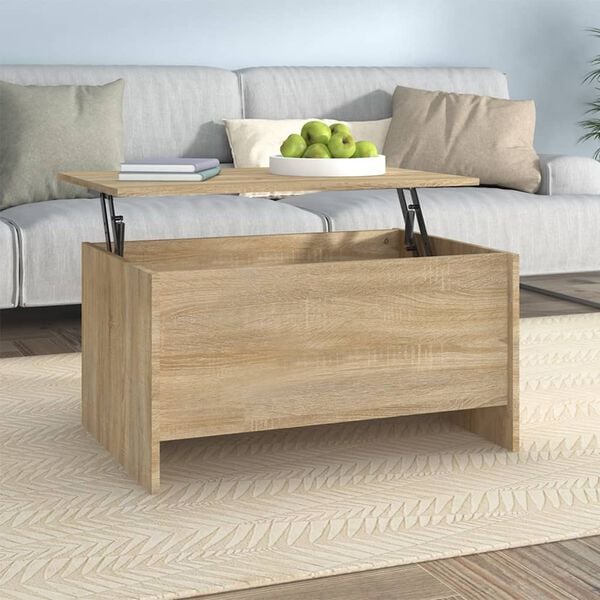 vidaXL Coffee Table Sonoma oak Engineered wood Compact