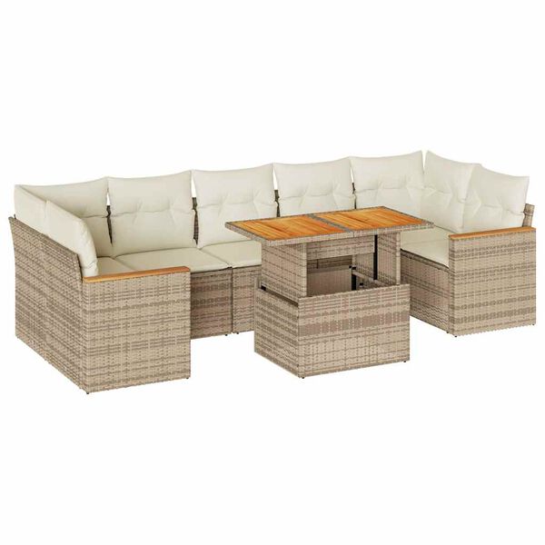 vidaXL Garden Sofa Set Beige