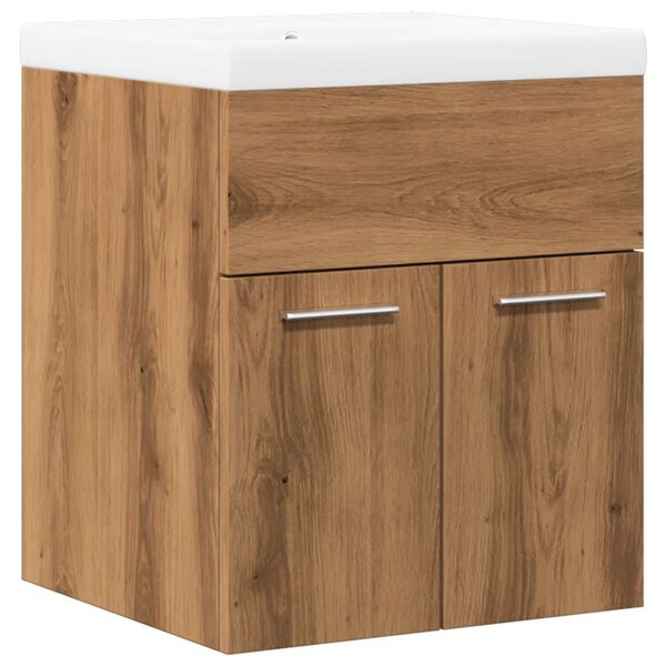 vidaXL Bathroom Furniture Set Artisan Oak Engineered Wood Medium
