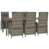 vidaXL Garden Dining Set Grey, Dark Grey
