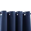 vidaXL Blackout Curtains with Rings 2 pcs Navy Blue 54"x95" Fabric