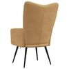 vidaXL Relaxing Chair Brown Velvet (100% polyester), Steel, Foam Standard