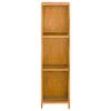 vidaXL Bookshelf Natural Wood Solid Teak Wood 11.8x11.8x43.3 in