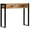 vidaXL Console Table Natural wood and black