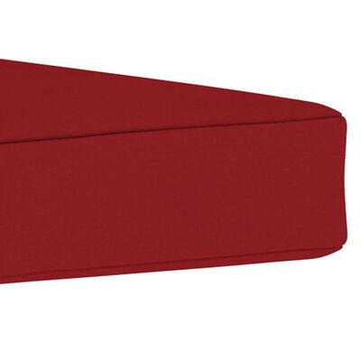 vidaXL Pallet Ottoman Cushion Wine Red Fabric