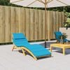 vidaXL Sun Lounger Cushion Blue Oxford fabric, Foam fiber