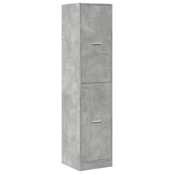 vidaXL Apothecary Cabinet Concrete gray Engineered wood Tall