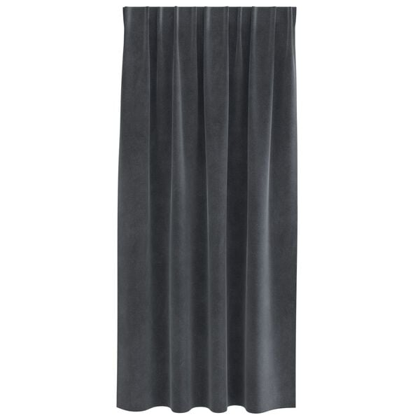 vidaXL Blackout Curtains 2 pcs Light Grey 55.12 x 68.90 in Velvet