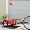 vidaXL Bike Trailer Red Oxford Fabric and Iron
