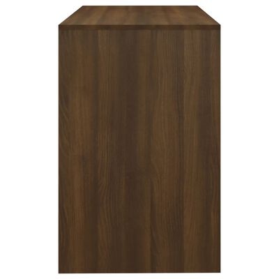vidaXL Desk Brown Oak 39.8"x19.7"x30.1" Engineered Wood