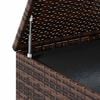 vidaXL Cushion Box Brown Gradient PE Rattan Large Cushion Box